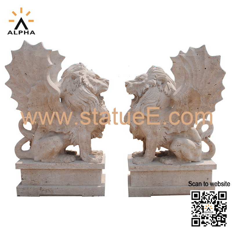 Lion statues for front porch